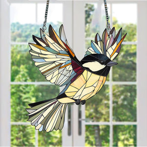 Chickadee Window Hanging Suncatcher Ornament Gift For Bird Lovers