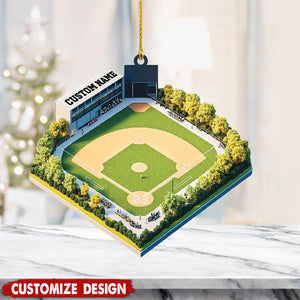 Personalized Unique Baseball Stadium Keepsake Ornament-Gift For Team Baseball-2024 New Release