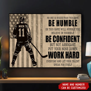 Personalized Hockey Life Lessons Poster- Gift For Hockey Lovers