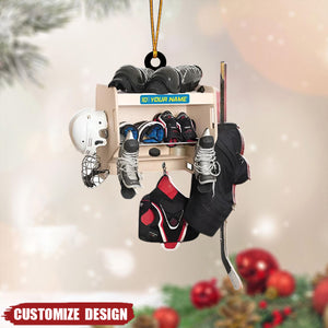 2024 New Release Personalized Hockey Closet Ornament -Gift For Hockey Lover