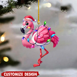 Personalized Flamingo Ornament-Gift for Flamingo Lover-2024 New Release