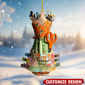 Personalized Sewing Dressform Christmas Ornament-Gift for Sewists and Crafters-2024 New Release