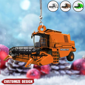 2024 New Release - Personalized Combine Harvester Christmas Ornament, Christmas Gift For Farmers