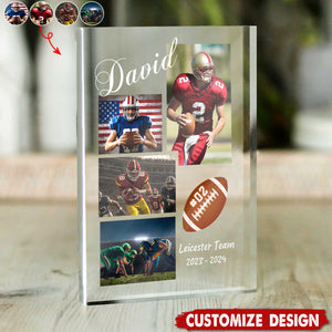 Personalized American Football Player Photo Acrylic Plaque-Gift For American Football Player