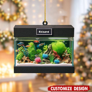 Personalized Aquarium Christmas Ornament Gift For Fish Lover-2024 New Release