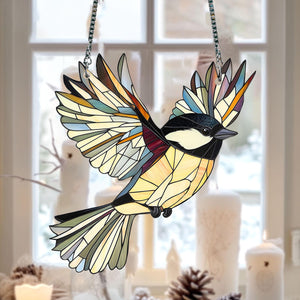 Chickadee Window Hanging Suncatcher Ornament Gift For Bird Lovers