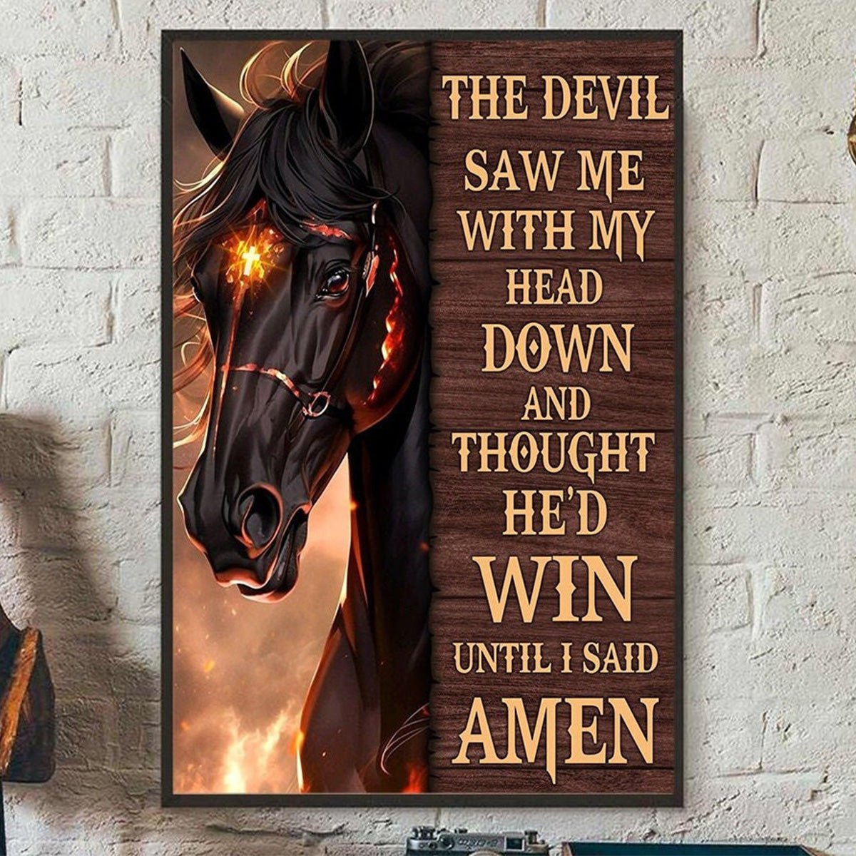 Retro Angel Horse Poster-Gift For Horse Lover