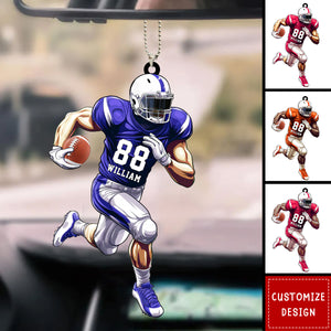 American Football Player Personalized Ornament,Keychain - Gift For American Football Lovers