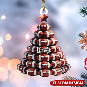 Personalized Football Christmas Ornament-Gift For Football Lovers-2024 New Release