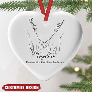 From our first kiss till our last breath -  Personalized Ceramic Ornament - 2024 New Release