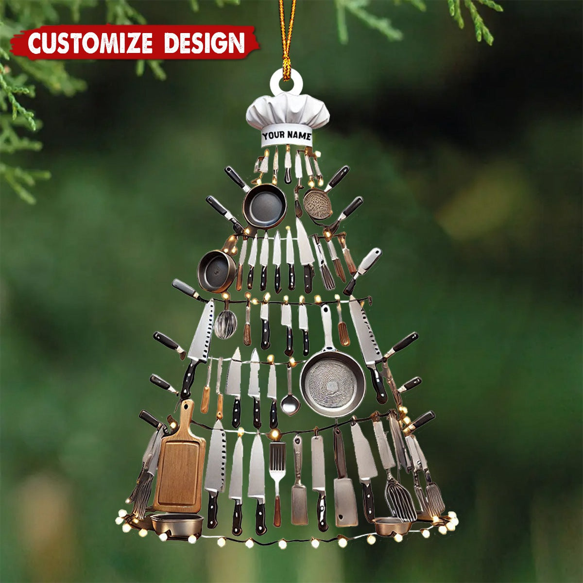 Personalized Kitchen Tool Christmas Tree Ornament, Gift for Chef, Housewife - 2024 New Release