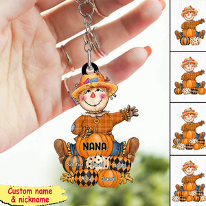 Fall Seasons, Pumpkin Grandma- Mom Personalized Acrylic Keychain