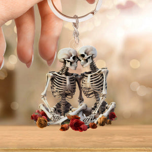 Skeleton Couple Keychain - Gift For Couple