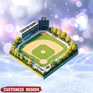 Personalized Unique Baseball Stadium Keepsake Ornament-Gift For Team Baseball-2024 New Release