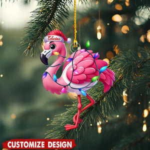 Personalized Flamingo Ornament-Gift for Flamingo Lover-2024 New Release