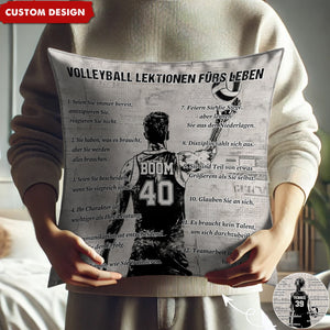 Personalisiertes Volleyball-Lebenslektionen-Kissen-Geschenk für Volleyball-Liebhaber