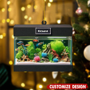 Personalized Aquarium Christmas Ornament Gift For Fish Lover-2024 New Release