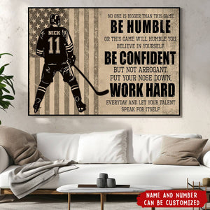 Personalized Hockey Life Lessons Poster- Gift For Hockey Lovers