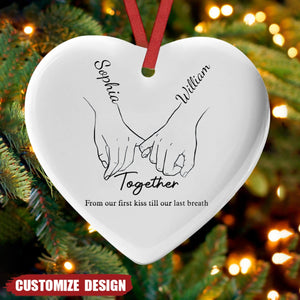 From our first kiss till our last breath -  Personalized Ceramic Ornament - 2024 New Release