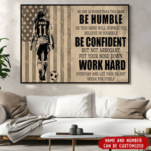 Personalized Soccer Life Lessons Poster- Gift For Soccer Lovers