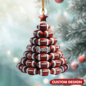 Personalized Football Christmas Ornament-Gift For Football Lovers-2024 New Release