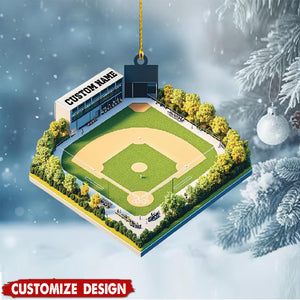 Personalized Unique Baseball Stadium Keepsake Ornament-Gift For Team Baseball-2024 New Release