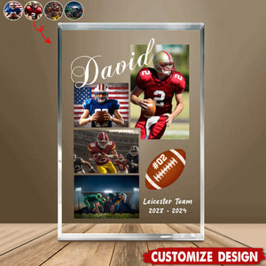 Personalized American Football Player Photo Acrylic Plaque-Gift For American Football Player