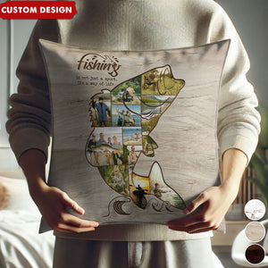 Fishing Is A Way Of Life - Fishing Photo Collage Personalized Pillow - Gift For Fishing Lovers