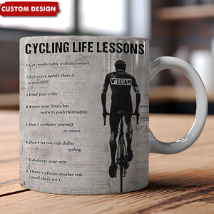 Personalized Cycling Life Lessons Mug-Gift For Cycling Lovers