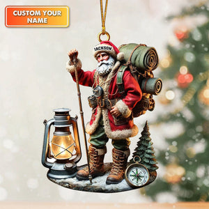 Personalized Hiking Santa Ornament-Gifts For Adventurers,Hiking Lovers-2024 New Release