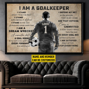 Personalized Soccer Goalkeeper Poster-Gift For Soccer Lovers