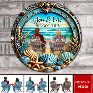 You & Me We Got This - Personalized Couple Wood Sign