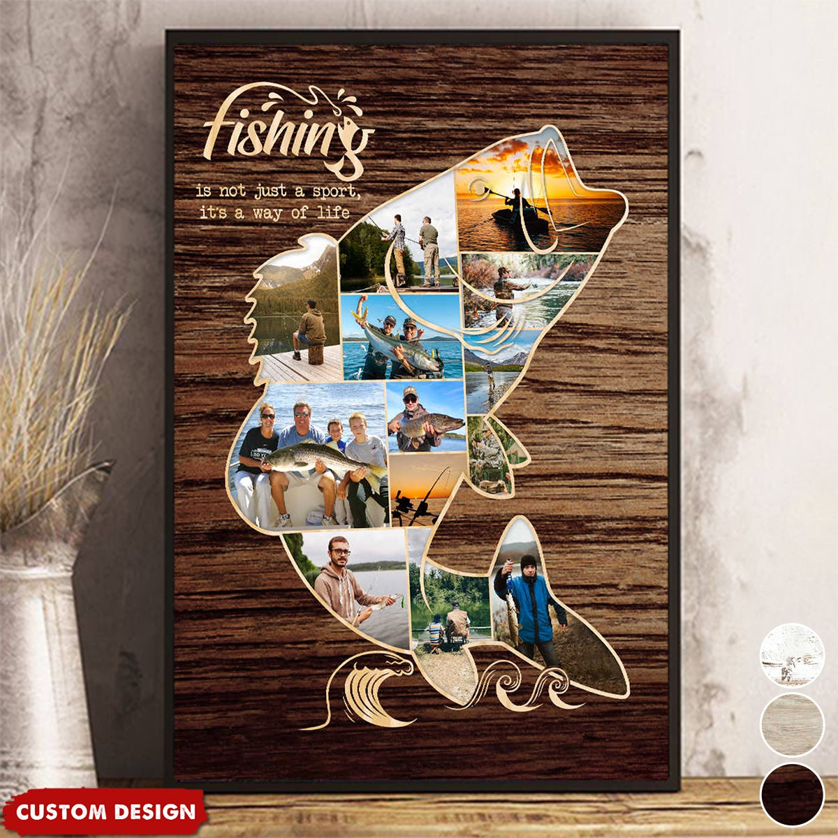 Fishing Is A Way Of Life - Fishing Photo Collage Personalized Poster - Gift For Fishing Lovers