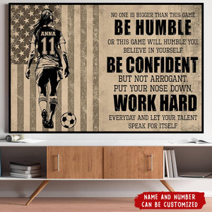 Personalized Soccer Life Lessons Poster- Gift For Soccer Lovers