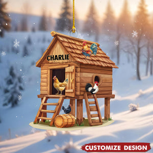 Personalized Chicken Coop Christmas Ornament-Gift for Chicken Lovers-2024 New Release