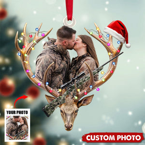 Personalized Hunting Couple Christmas Ornament - Gifts For Hunting Couple