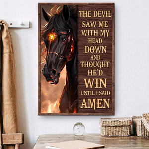 Retro Angel Horse Poster-Gift For Horse Lover