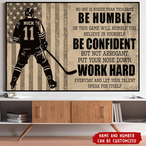 Personalized Hockey Life Lessons Poster- Gift For Hockey Lovers