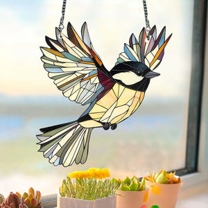 Chickadee Window Hanging Suncatcher Ornament Gift For Bird Lovers