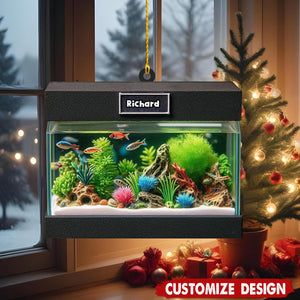 Personalized Aquarium Christmas Ornament Gift For Fish Lover-2024 New Release