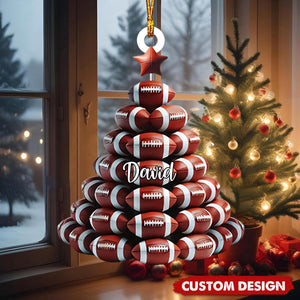 Personalized Football Christmas Ornament-Gift For Football Lovers-2024 New Release