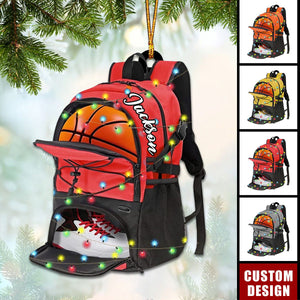 Personalized Basketball Bag Christmas Ornament, Gift For Basketball Players - 2024 New Release