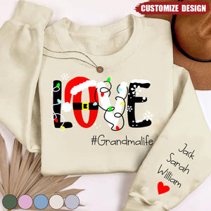 2024 New Release Personalized Love grandmalife Christmas With Grandkids Sweatshirt