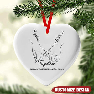 From our first kiss till our last breath -  Personalized Ceramic Ornament - 2024 New Release