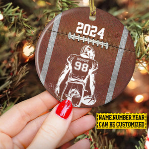 2024 New Release - Personalized Football Boy Christmas Ornament , Gift For Football Lovers