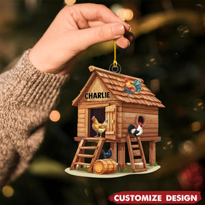 Personalized Chicken Coop Christmas Ornament-Gift for Chicken Lovers-2024 New Release