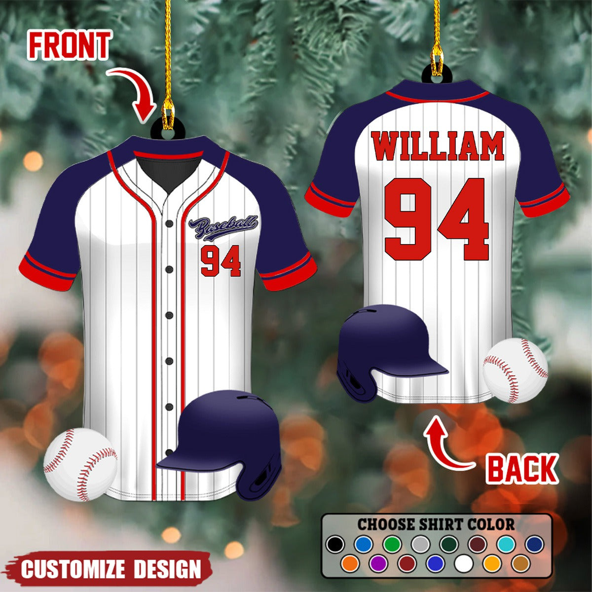 2024 New Release Baseball Uniform Personalized Acrylic Ornament For Baseball Player - Gift For Baseball Lovers