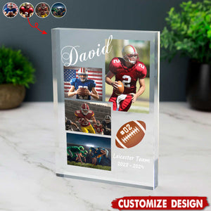 Personalized American Football Player Photo Acrylic Plaque-Gift For American Football Player