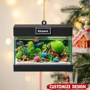 Personalized Aquarium Christmas Ornament Gift For Fish Lover-2024 New Release