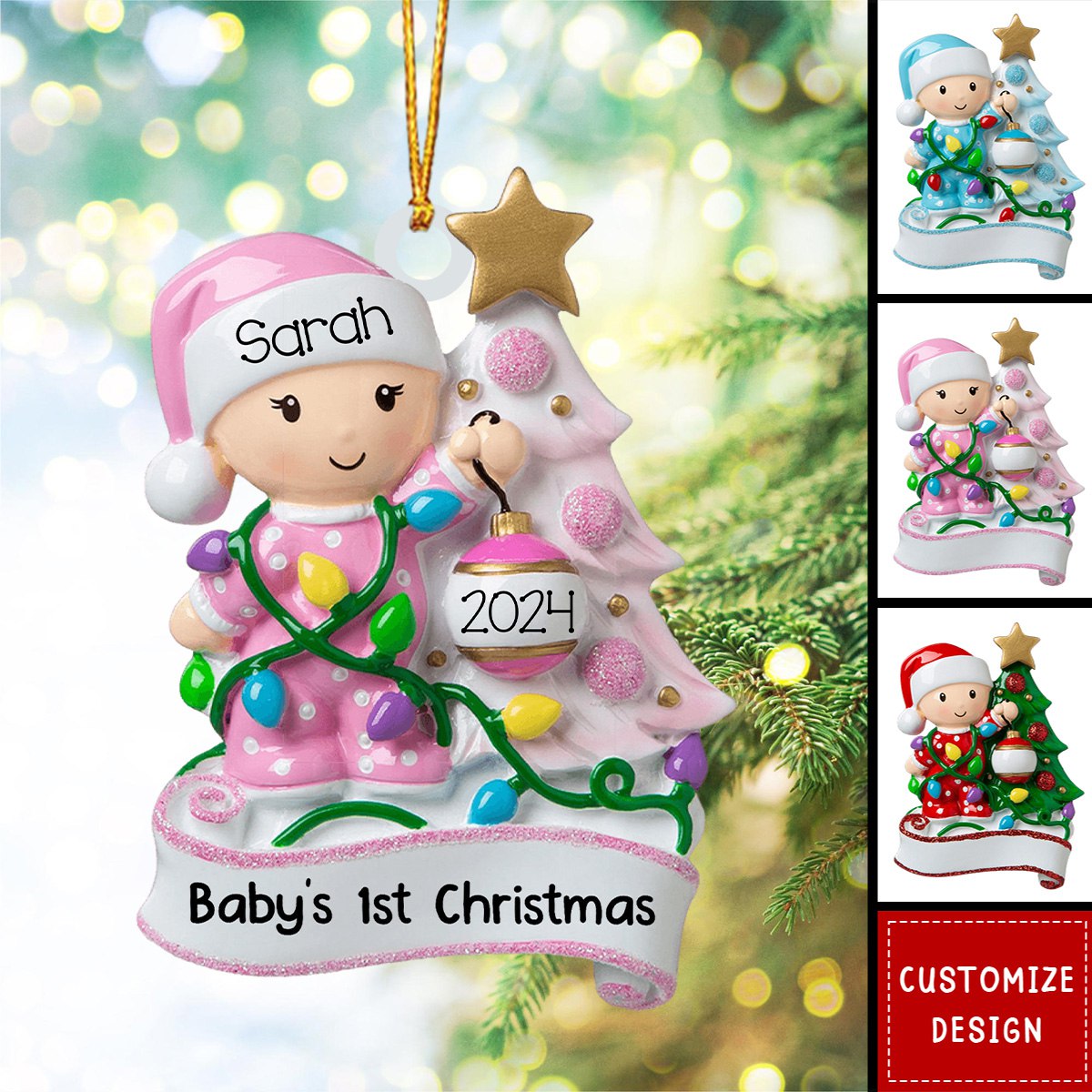 Personalized Snow Baby's Christmas Ornament - 2024 New Release